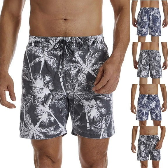 Utoimkio Mens Casual Loose Drawstring Swim Trunks Quick Dry Board Shorts Breathable Surf Beach Swim Shorts Swimwear Bathing Suits for Men