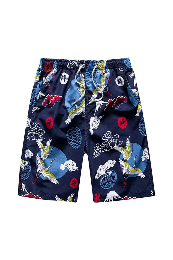 Mens Casual Loose Drawstring Swim Trunks Quick Dry Board Shorts Breathable Surf Beach Swim Shorts Swimwear Bathing Suits for Men