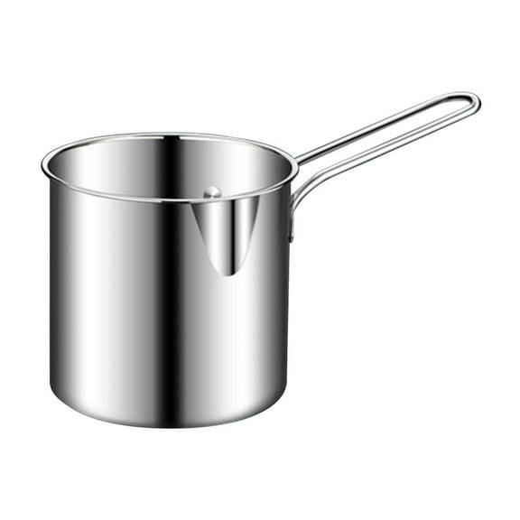 Utoimkio Mini Fryer Pot Stainless Steel Oil-saving Small Fryer With Strainer Filter,Skimmer Oil Mini Fryer For Frying Chicken Legs