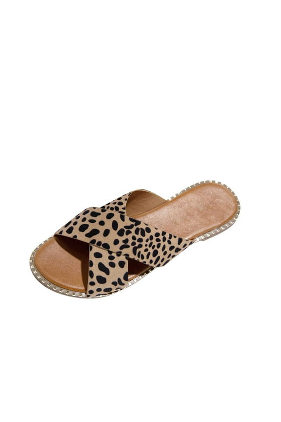 Mule Slide Sandals for Women Slip On Summer Casual Flat Sandals for Women Casual Comfortable Walking Shoes