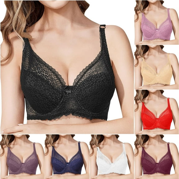 Utoimkio Push Up Bras for Women No Underwire Full Coverage T Shirt Bras for Women Comfortable Breathable Everyday Bras