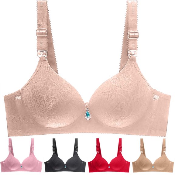 Utoimkio Push Up Bras for Women No Underwire Full Coverage T Shirt Bras for Women Comfortable Breathable Everyday Bras