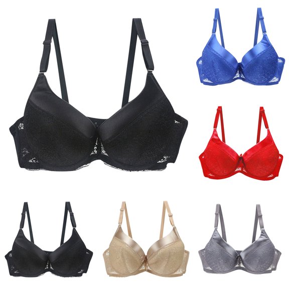 Utoimkio Push Up Bras for Women No Underwire Lace Full Coverage T Shirt Bras for Women Comfortable Breathable Everyday Bras