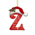 thumbnail image 1 of Utoimkio Red Initial Christmas Ornaments Christmas Tree Decorations Pendant,26 Letters Christmas Tree Ornaments Xmas Tree Hanging Decor Party Supplies, 1 of 4