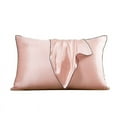 thumbnail image 1 of Utoimkio Silk Pillow Case Soft Throw Pillow Covers for Hair and Skin,18.9x29 Inch Household Bed Pillowcase Soft Breathable Smooth Standard Silk Pillow Covers, 1 of 2