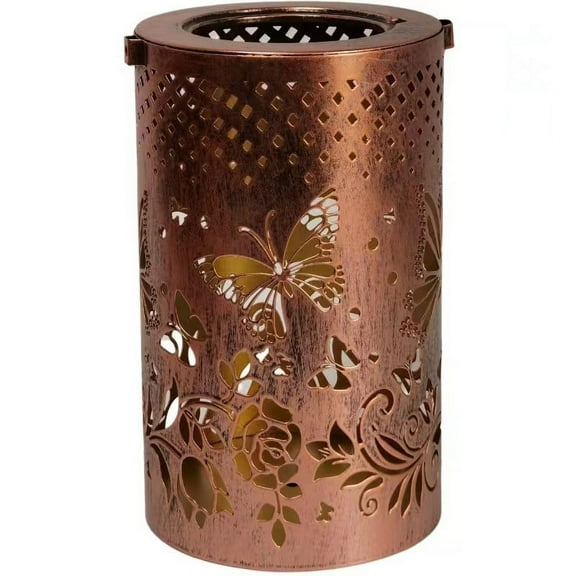 Utoimkio Solar Lanterns Outdoor Hanging Lantern Lights,Butterfly Hollow Out Metal Decor Lantern,Waterproof LED Decorative Garden Light Delicate Garden Decoration for Patio,Yard,Landscape