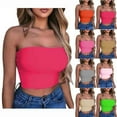 thumbnail image 1 of Utoimkio Solid Color Seamless Tube Tops for Women Wireless Strapless Bra Wireless Bandeau Bras for Women, 1 of 5