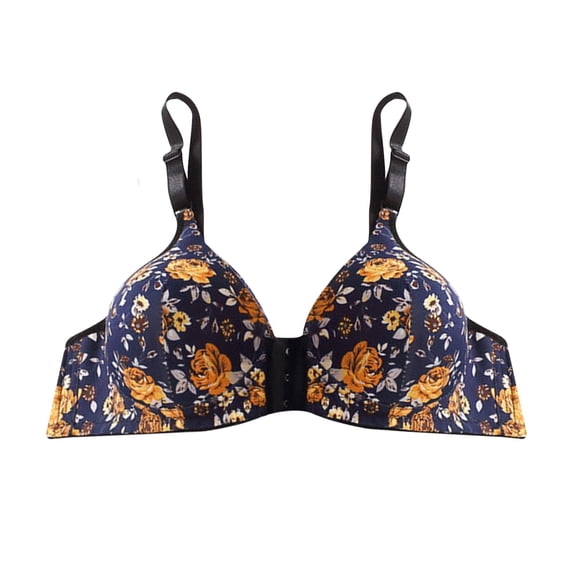 Utoimkio T-shirt Bras for Women Front Closure Push Up Bras for Women No Underwire Comfort Breathable Everyday Bras