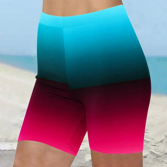 Utoimkio Clearance Tie Dye Print Workout Shorts for Women High Waisted Stretch Biker Shorts for Women Summer Yoga Running Athletic Shorts