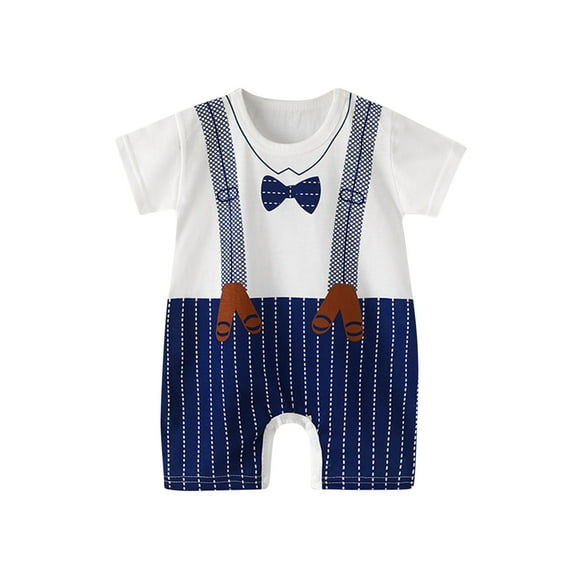 Utoimkio Toddler Baby Boy Girl Summer Short Sleeve Jumpsuits for Kids Summer One Piece Romper Toddler Overall Clothes Size 0-24M