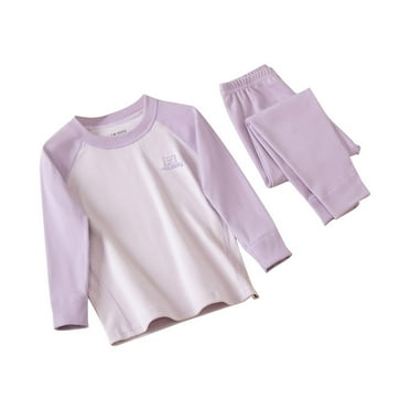 Utoimkio Clearance Toddler Baby Boy Girls Color Block Pajama Set Kids Long Sleeve Crewneck Pullover Tops & Pjs Pants Set Fall Winter Sleepwear Clothes