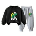 thumbnail image 1 of Utoimkio Toddler Baby Boy Girls Cute Print Fall Outfits Long Sleeve Sweatshirt & Jogger Pants Set 2Pcs Fall Winter Clothes, 1 of 4