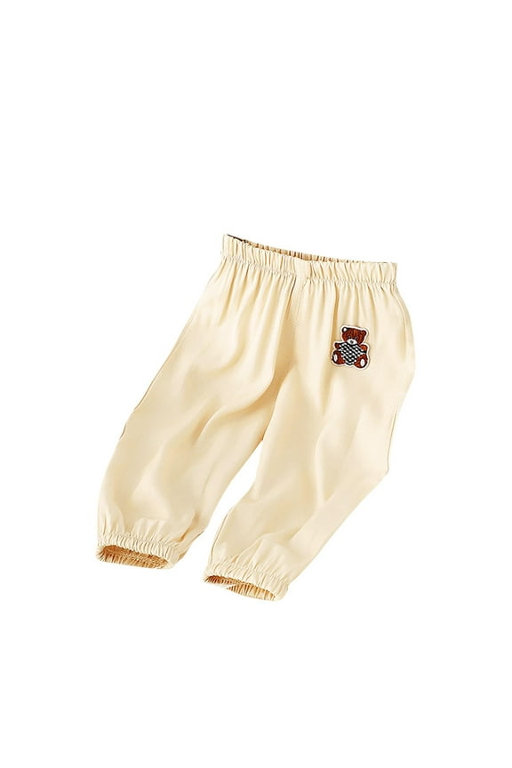 Toddler Baby Boy Girls Elastic Waisted Sweatpants Solid Color Casual Loose Lounge Pants for Kids