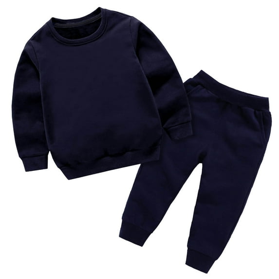 Utoimkio Toddler Baby Boy Girls Spring Fall Outfits Long Sleeve Pullover Sweatshirts Tops+Sweat Pants 2Pcs Kids Spring Fall Lounge Clothes