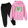 thumbnail image 1 of Utoimkio Toddler Baby Boy Girls Winter Clothes Set Long Sleeve Dinosaur Print Hoodie Sweatshirt Pants Fall Winter Outfit Sets, 1 of 3