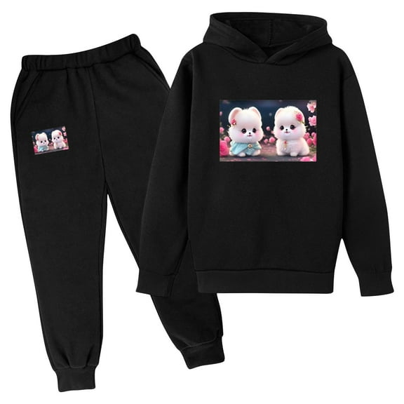Utoimkio Toddler Baby Boy Girls Winter Clothes Set Long Sleeve Puppy Print Hoodie Sweatshirt & Jogger Pants Fall Winter Outfit Sets