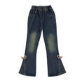 thumbnail image 1 of Utoimkio Toddler Baby Girls High Waisted Jeans Wide Leg Denim Pants for Little Girls, 1 of 2