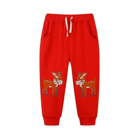 Utoimkio Toddler Boy Cute Print Sweatpants Active Jogger Pants Casual Pull-On Pants Drawstring Sweat Pants for Little Boys 2-7 Years