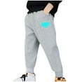 thumbnail image 1 of Utoimkio Toddler Boy Girls Athletic Jogger Pants Elastic Waisted Straight Leg Sweatpants with Pockets Size 8-15T, 1 of 3