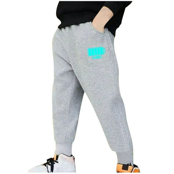 Utoimkio Toddler Boy Girls Athletic Jogger Pants Elastic Waisted Straight Leg Sweatpants with Pockets Size 8-15T