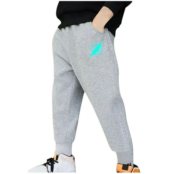 Utoimkio Toddler Boy Girls Athletic Jogger Pants Elastic Waisted Straight Leg Sweatpants with Pockets Size 8-15T
