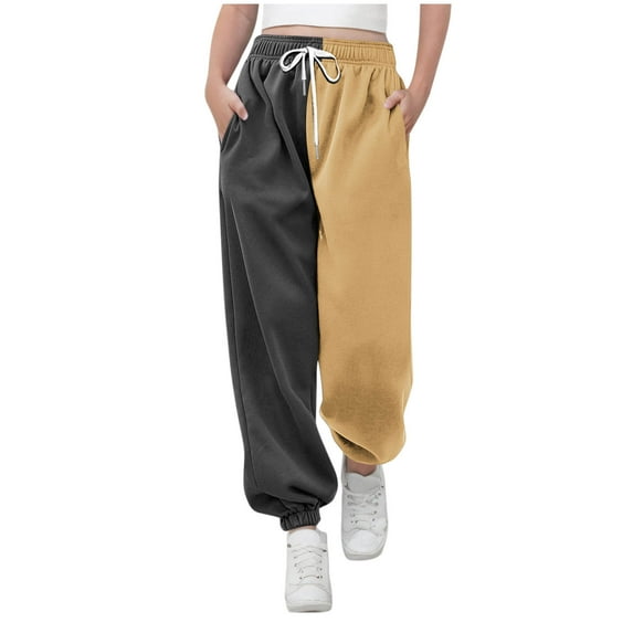 Utoimkio Toddler Boy Girls Elastic Waisted Sweatpants Straight Leg Athletic Drawstring Jogger Pants Size 3-14T