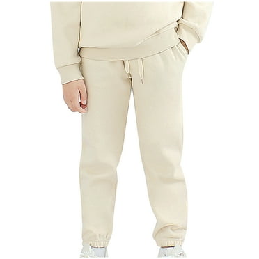 Utoimkio Clearance Toddler Boy Girls Solid Color Plush Warm Sweatpants Active Jogger Pants Casual Pull-On Pants Drawstring Sweat Pants for Little Boys Girls 4-12 Years