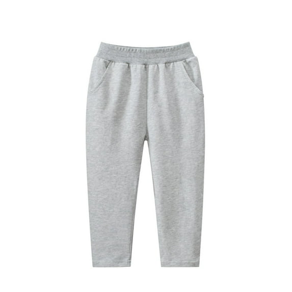 Utoimkio Toddler Boy Girls Solid Color Sweatpants Active Jogger Pants Casual Pull-On Pants Sweat Pants for Little Boy Girls 2-8 Years