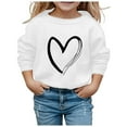 thumbnail image 1 of Utoimkio Toddler Boy Girls Valentine's Day Crewneck Sweatshirts Long Sleeve Shirts Heart Print Pullover Sweatshirts Tee Tops Little Boy Girls Fall Winter Clothes for Kids 1-12 Years, 1 of 4