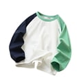 thumbnail image 1 of Utoimkio Toddler Boys Color Block Pullover Sweatshirts Long Sleeve Shirts Crewneck Sweatshirts Tee Tops Little Boys Fall Winter Clothes for Kids, 1 of 2