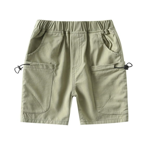 Utoimkio Clearance Toddler Boys Elastic Waisted Cargo Shorts Solid Color Pull On Short Pants with Pockets Summer Clothes Size 2-8T