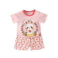 thumbnail image 1 of Utoimkio Toddler Casual Summer Clothes Short Sleeve Tees and Shorts 2Pcs Cute Print Summer Outfits Size 6M-6T, 1 of 3