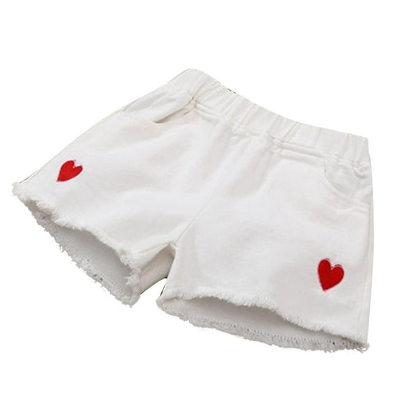 Utoimkio Toddler Girls Cotton Pull On Shorts Summer Casual Loose Shorts Elastic Waisted Loungewear Size 3-15T