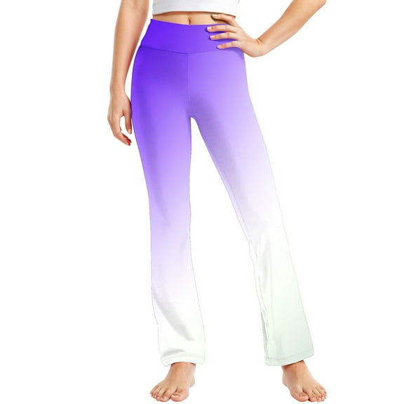 Utoimkio Toddler Girls High Waisted Athletic Leggings Kids Dance Running Yoga Pants Workout Active Dance Tights for Girls Size 2-13T