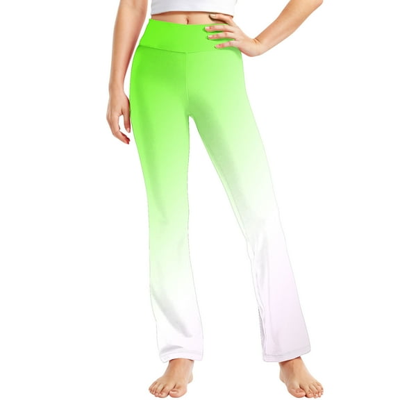 Utoimkio Toddler Girls High Waisted Athletic Leggings Kids Dance Running Yoga Pants Workout Active Dance Tights for Girls Size 2-13T