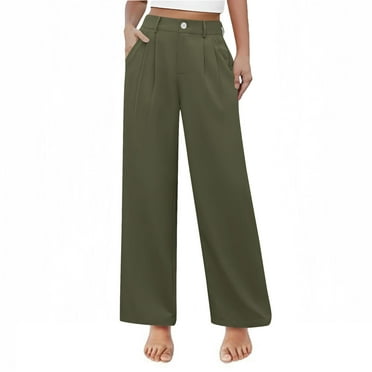 Utoimkio Toddler Girls Wide Leg Dress Pants Casual Loose Trousers with Pockets for Kids