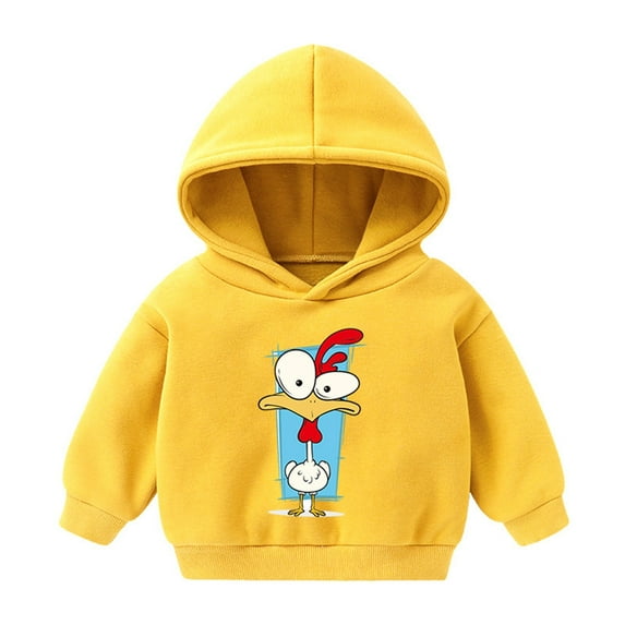 Utoimkio Toddler Kid Boy Girls Long Sleeve Hooded Sweatshirts Cute Print Pullover Top Fall Blouses for Kids