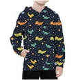 thumbnail image 1 of Utoimkio Toddler Kid Boys Long Sleeve Hooded Sweatshirts Cute Dinosaur Print Pullover Top Fall Blouses for Kids, 1 of 3
