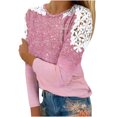 thumbnail image 1 of Utoimkio Tunic Tops for Women Plus Size Long Sleeve Floral Print Shirts Crewneck Pullover Tee Blouses for Women, 1 of 5