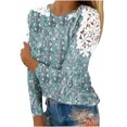 thumbnail image 1 of Utoimkio Tunic Tops for Women Plus Size Long Sleeve Floral Print Shirts Crewneck Pullover Tee Blouses for Women, 1 of 5