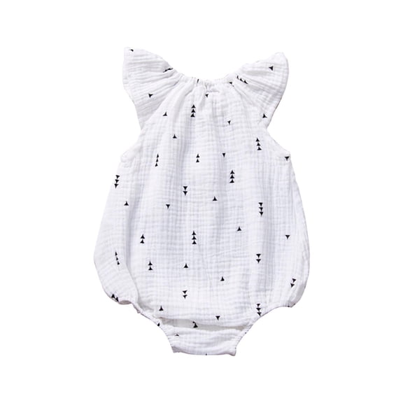 Utoimkio Unisex Baby Boy Girl Cartoon Print Sleeveless Romper Onesies One Piece Jumpsuit Summer Overall Clothes Size 0-24M