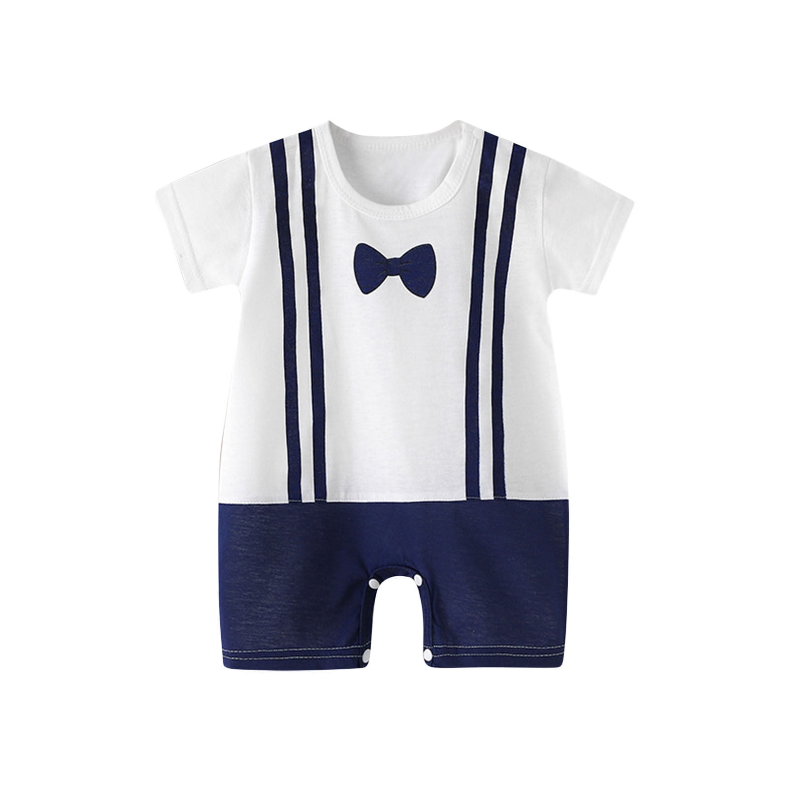 Style Summer Baby Boy girl Rompers 100% Cotton Gentleman Romper Toddler Kids Jumpsuits For Boys