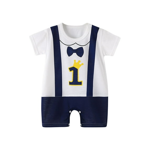 Utoimkio Unisex Baby Boy Girl Rompers Short Sleeve Jumpsuit Summer Overall Clothes Size 0-24M