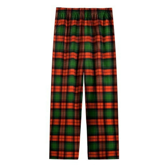 Utoimkio Unisex Boys Girls Pajama Pants Sleep Pants Soft Elastic Waisted Kids Pajama Bottoms Plaid Print Lounge Pants with Pockets for Little Boy Girls 4-14 Years