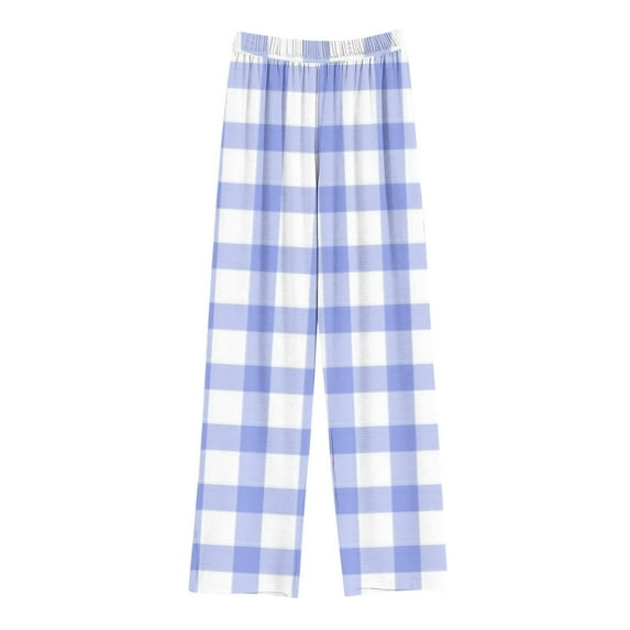 Utoimkio Unisex Boys Girls Pajama Pants Soft Elastic Waisted Kids Pajama Bottoms Plaid Print Lounge Pants with Pockets for Little Boy Girls Size 4-14T