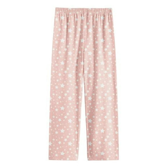 Utoimkio Unisex Boys Girls Pajama Pants Sleep Pants Soft Elastic Waisted Kids Pajama Bottoms Star Print Lounge Pants with Pockets for Little Boy Girls 4-14 Years