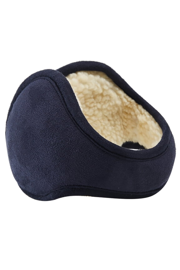 Unisex Winter Earmuffs Fold Fleece Ear Muffs Winter Solid Color Ear Warmer Back Neck Earmuff