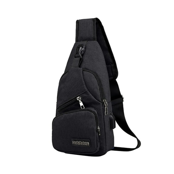 Utoimkio Waterproof Sling Bag Crossbody Backpack for Men Women Sling Backpack Hiking Daypack Multipurpose Cross Body Chest Bag with USB Hole