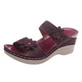 thumbnail image 1 of Utoimkio Wedge Sandals for Women Summer Casual Slip On Platform Sandals for Women with Arch Support Summer Casual Walking Shoes, 1 of 9