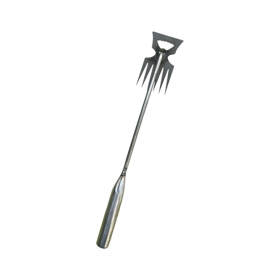 Utoimkio Weeding Artifact Uprooting Weeding Tool,Weed Puller Hand Weeder Tool for Garden with Long Handle,6 Teeths Dual Purpose Manual Multifunctional Weeder Tool for Yard Farm Weed Removal